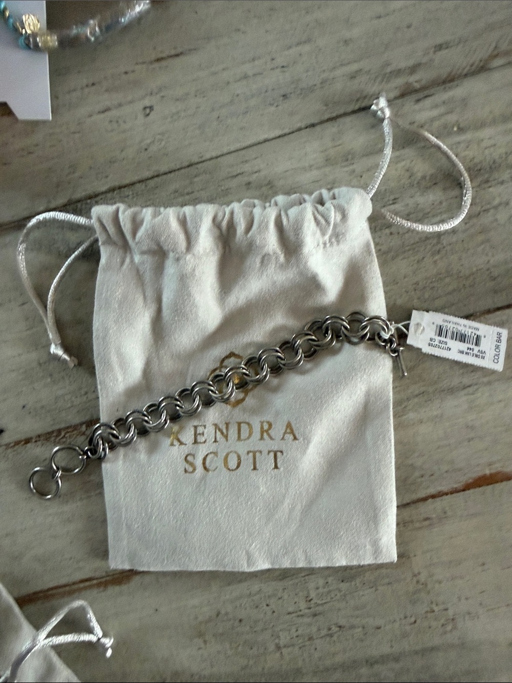 Kendra Scott Silver-Tone Interlocking Link Bracelet